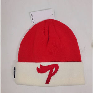 New Pink Dolphin P Cuff Beanie Red White